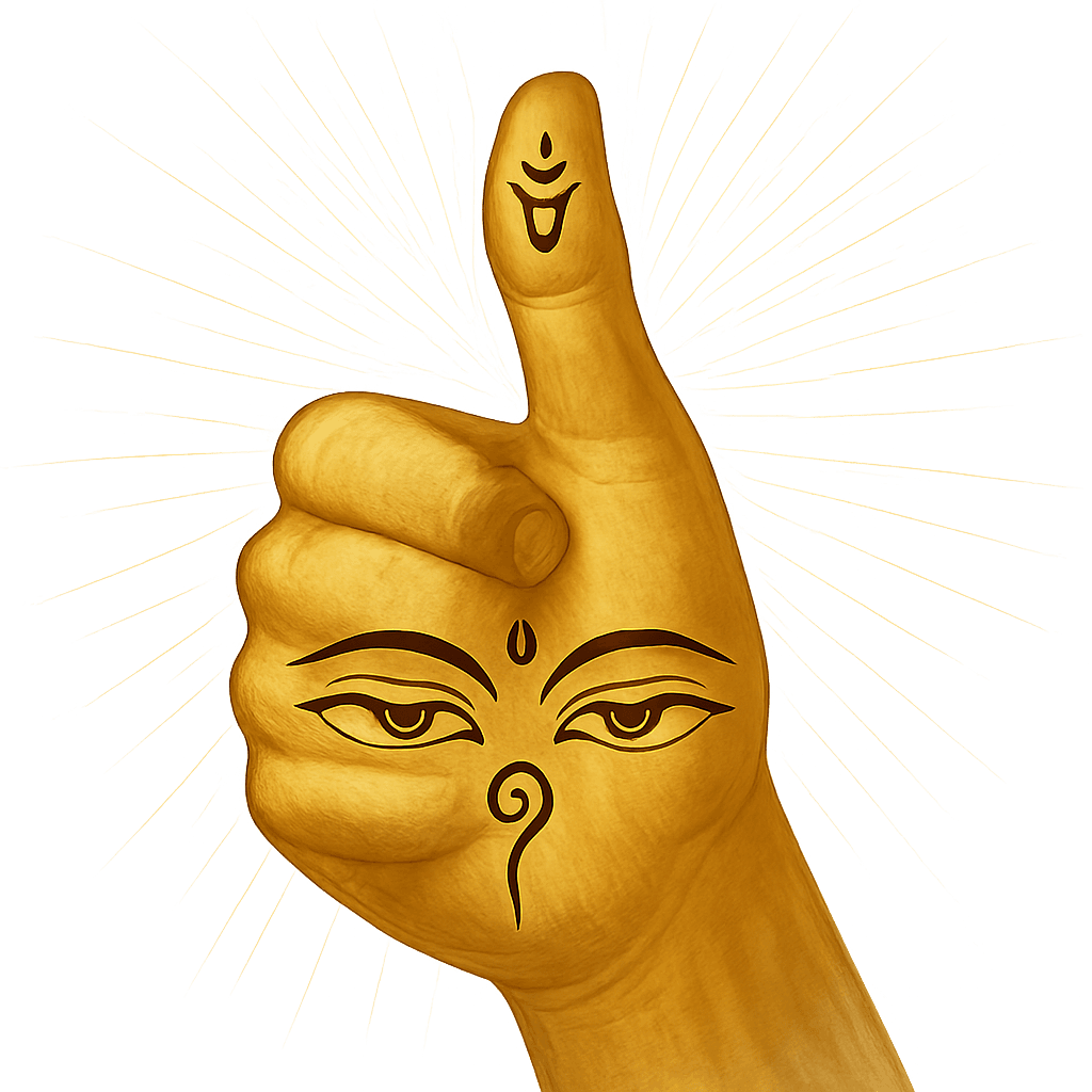 अंगूठे पर यव - बुद्ध की आंख